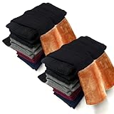 KSK KAISHEK Winter-Leggings für Mädchen, Stretch, warm, dick, mit Fleece gefüttert, volle Länge, bequeme Strumpfhose, 4–13 Jahre, 20 Black Black, 10-11 Jahre