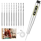 Mini bohrmaschine 5-Gang-Elektro, Wiederaufladbare DIY Handbohrer Elektrisch, Mini Bohrmaschine mit 10 kleine Bohrer, Mini Bohrer Set für Harz Schmuckherstellung.gravierstift,handbohrer modellbau