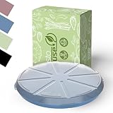 elastoreuse Praktische Pizzabox 'ToGo' in Transparent/Schwarz, Braun, Blau, Grün und Rot - Ihre Pizza stilvoll und sicher transportieren!, Farbe:behagliches blau/transparent