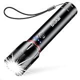 Blukar LED Taschenlampe, 2000 Lumen Extrem Hell Zoombare Mini Taschenlampe USB C Wiederaufladbares Torch mit 5 Modi & Langer Betriebsdauer, Wasserdichte Handlampe für Camping, Outdoor, Wandern usw.