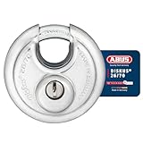 ABUS Diskus Vorhängeschloss 26/70 - wetterfest - mit anbohr- und ziehgeschütztem Zylinder - ABUS-Sicherheitslevel 8 - Silber