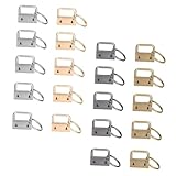 Cabilock 20 Stück Teiliges Key Fob aus Robustem Mehrfarbige Schlüsselband clips in Silber Gold Schwarz und Bronze für DIY Schlüsselanhänger Lanyards und Gurtbänder