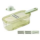 Gemüseschneider für Küche – Gurkenschneider – Küchenzubehör mit Behälter Gemüseschneider für Lebensmittelzubereitung, Küche, Restaurant, Camping, Karotten, Kartoffeln