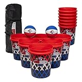 Battle Buckets® Giant Yard Pong X Basket Ballspiel mit langlebigen Bällen und Eimern – Outdoor-Spiel für Rasen, Garten und Strand – Set enthält Eimer, Korbbälle und eine Tragetasche