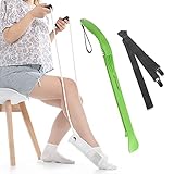 Anziehhilfe für Socken und Hosen und Schuhe，Sockenanzieher Sockenanziehhilfe Anziehhilfe für ältere Behinderte Schwangere