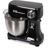 SUPERLEX Küchenmaschine 800W mit 4.5L Edelstahl-Schüssel - Profi Knetmaschine mit 10 Geschwindigkeiten, Teighaken, Rührbesen & Schaber - Standmixer für Brot, Kuchen & mehr
