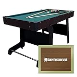 Nordic ProStore Billardtisch Klappbar Junior 5' - Für Kinder - Billiard Tisch mit Zubehör Inkl. Queue-Set, Kugeln, Dreieck & Kreide - Billardtisch Mini – 152 x 76 x 78 cm