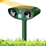 Katzenschreck Ultraschall, Solar Tiervertreiber Katzenabwehr Wasserdicht, Ultraschall Abwehrmittel Hundeschreck Marderschreck mit Bewegungsmelder für Katzen, Hunde, Mäuse,Vögel, Marder