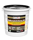 Isolbau Balkonabdichtung 2K - 20 kg Flexibel Dichtschlämme zur Abdichtung von Balkon, Terrasse, Bad, Keller, Dusche