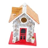 BESTonZON Witterungsbeständiges Vogelhaus aus Robustem Harz Wetterfestes Nistkasten mit Sicherem Unterschlupf Dekoratives Außennest für Garten und Park Einfach Aufzuhängen für Kleine Vögel