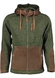 TOM COLLINS Herren Strickfleecejacke Übergangsjacke mit Kapuze Mumep, Größe:XL, Farbe:trachtengrün