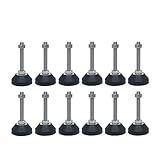 NFOQRVKW Möbelnivellierer, verstellbare Fußschalen, Vollgummi-Basis, Scharnierfüße, Möbelbeine, Nivellierfüße (50 x 10 x 60 mm), 10-teiliges Set