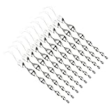 PATIKIL 10Pack 11.6' Stab PS Spiral Abstoßend Vogelschutz Gerät für Bauernhof Silberton