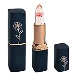 Lippenpflege Naturkosmetik Manuka Dunkelblaue Röhre, transparenter, getrockneter Blumen-Lippenstift, Blattgold-Gelee, Farbwechsel, feuchtigkeitsspendender Lippenbalsam, Manuka (A, One Size)