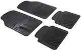 Walser Universal Auto-Gummimatten-Set Priscus, Automatten 4-teilig zuschneidbar, Universal Antirutschmatten-Auto, PKW-Fußraummatten schwarz