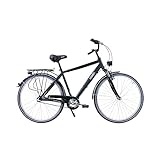 HAWK Citytrek Gent Premium Fahrrad Herren 28 Zoll I Leichtes Herren Fahrrad mit Aluminiumrahmen & 3-Gang Nabenschaltung I Trekkingrad, Schwarz