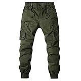 Generisch Cargohosen Herren 3/4 Hose Herren Sport Freizeithose Lang Stretch Set Cargohose Stretch Jeans Jogginghose Baumwolle Mit Reißverschluss Lange Sporthose Trainingshose Lang
