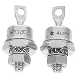 TOBBOMEY 2 Stück Gleichrichter Spiraldiode 40A 1200v Metallgleichrichterdiode mit Bolzenbefestigung für Leistungselektronik Hochstrom Hochspannung