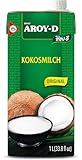 Aroy-D Kokosnussmilch – Kokosmilch zum Kochen und Backen – Ideal für Desserts, Suppen, Smoothies und Cocktails – 1 x 1 l