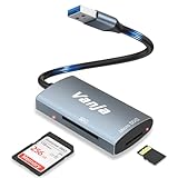 Vanja SD Kartenleser, High-Speed USB 3.0 SD/TF Kartenlesegerät SD Karten Adapter 2-Slot Speicherkartenleser für SD/SDXC/SDHC/Micro SD/Micro SDXC/Micro SDHC/MMC/RS-MMC