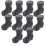 SOLUSTRE 10 Stück Weihnachtsmann Stiefel Deko Realistische Nikolausstiefel Weihnachtsdeko Detailreiche Santa Claus Boots für Basteln und Festliche Weihnachtsaccessoires Vielseitig