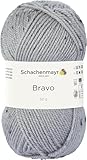 Schachenmayr Bravo 9801211-08376 hellgrau tweed Handstrickgarn, Häkelgarn