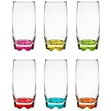 Glasmark KROSNO 1992 68g-8011-W350-5082-26 A688011-W350-5082-26 Set 6 x Glas 350 ml Bottom Mix Color, 350 milliliters