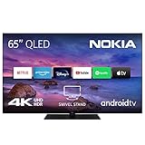 Nokia 65 Zoll (164 cm) QLED 4K UHD Fernseher Smart Android TV (HDR10, DVB-C/S2/T2, Netflix, Prime Video, Disney+) - QN65GV315ISW - 2023