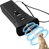 Antibell Ultraschall Gerät, 2 Modi Anti Bell Gerät Hunde mit Stroboskop Taschenlampe, 25 Fuß Hundetrainings Antibell für Hunde für Meisten Hunde im Innen und Außenbereich Handheld Anti Bellen Gerät