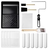 Mister Rui 16pcs Farbe Roller Kit, 6' Farbe Rollen, 6 Zoll Schaumstoff Farbe Roller Kit, Farbe Tray und Einweg-Liner, Pinsel, Malerei Werkzeuge für Haus Malerei und Renovierung