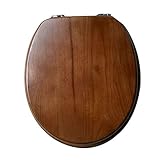 Toilettensitz aus massivem Eichenholz mit Absenkautomatik, verstellbarem Scharnier, rutschfestes Design, antibakterielle Oberfläche für mehr Hygiene und Komfort