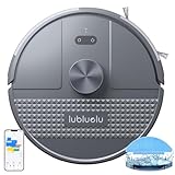 Lubluelu Saugroboter mit Wischfunktion 3-1, 4500Pa Staubsauger Roboter mit Lasernavigation, 54 dB Roboterstaubsauger mit Anti-Siphon-Technologie, 150 Min Laufzeit, APP Steuerung, 24 No-Go Zonen