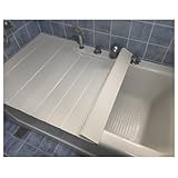 Badewannenabdeckung Wasserdicht Badewannenabdeckung Wannentablett, Falten Staub Bord Badewannenbretter Badewanne Isolierabdeckung Badabdeckung, Lager 5kg, 0,6cm Dick 360 Grad umkehrbar(75x116x0.6cm)