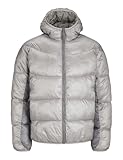 JACK&JONES Herren JCOALPHA Light Puffer Jacket Steppjacke, Cloud Dancer/Detail:Moonbeam Blocking, L