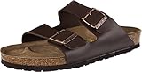 Birkenstock Classic Arizona Birko-Flor, Unisex-Erwachsene Pantoletten, Braun (Dunkelbraun), 43 EU