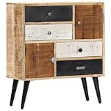 MOBCANT Sideboard, TV-Schrank Vorratsschrank Barschrank Aufbewahrungsschrank Geeignet für Korridor Schlafzimmer Foyer Küche 70x30x78 cm Mango-Massivholz