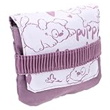 ADOCARN Halter für Damenbinden und Handtasche, Menstruationstücher, für Mädchen, Toilettentasche, Waschbeutel, Handtuchhalter für Damen, tragbar, Tante, Violett, 13x12x1cm