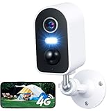 KKB 4G Überwachungskamera ohne WLAN mit SIM Karte und Akku, LTE Kamera Outdoor 2K, Kamera mit Bewegungserkennung, IP65 Wasserdicht, Farb-Nachtsicht, 2-Wege-Audio, ideal für Garten & Baustellen
