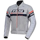 FLM Ram Air Textiljacke – Mesh-Einsätze – SAFE-MAX Level-2-Protektoren – Reißverschluss-Verbindung – Reflektoren