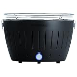 LotusGrill Classic Anthrazitgrau G340 der raucharme Holzkohlegrill/Tischgrill mit USB-Anschluß