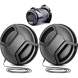 Objektivdeckel für Kamera Objektive, 2 Stück Lens Cap Ersatz-Schutzkappe, Kompatibler Universal-Objektivdeckel für Kameras mit Objektiv von 58mm