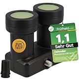 [ Test SEHR GUT, Note 1.1 *] Zehnder Monoblock Single LNB Astra Hotbird für 1 Teilnehmer & 2 Satelliten, 1Fach HD 4K LNC für Direktanschluss (Fernseher, Sat Receiver) LMB für Satellitenschüssel