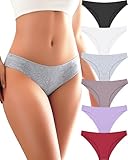 ALL OF ME 6er Pack Unterhosen Damen Baumwolle Unterwäsche Frauen Set Cotton Panties Slips Mehrpack Hipster Atmungsaktiv S-XL