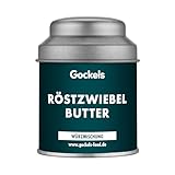 Röstzwiebelbutter Gewürz – Würzmischung für Butter, Fleisch & Kartoffeln – Mit Röstzwiebeln, Meersalz & Majoran – Hausgemachter Geschmack wie früher – Alternative zur Kräuterbutter – 47g