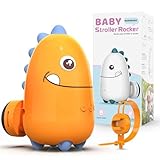 Kinderwagenschaukler,wiederaufladbare ultraleise Kinderwagenwippe abnehmbares Gestell,kann Kinderwagen und Buggy schaukeln (Orange Blau)