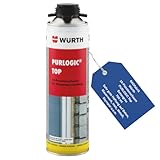 BADfabrik24 1K-Pistolenschaum PURLOGIC Top – Betongrau – PU-Montageschaum für Füllen, Dämmen & Isolieren – 1-komponentig – 750 ml, Würth, Montageschaum, Betongrauer Bauschaum, Pistolenschaum