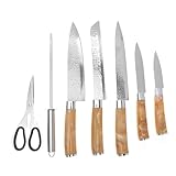 PRETYZOOM 1 Satz Edelstahlmesser Obstmesser universeller Block Hackmesser cutermesserset knives set Fruchtschneider Edelstahlschneider Haushalt Suite 8-teiliges Set Küchenmesser einstellen