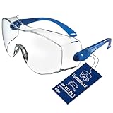 Dräger Schutzbrille X-pect 8120 | Einstellbare Überbrille auch für Brillenträger | Für Baustelle, Labor, Werkstatt und Fahrrad-Fahren | Leicht, klar und kratzfest | 1 St.