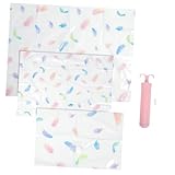 FONDOTIN Vakuum kompressionsbeutel mit Handpumpe Wiederverwendbare Aufbewahrungstaschen für Kleidung Bettdecken und Kissen Platzsparende Robuste Vakuumbeutel Zufällige Zufällige Farbe