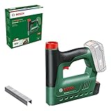 Bosch Akku-Tacker UniversalTacker 18V-14 (Tackern/heften in Weich-und Hartholz; für Klammern und Nägel; Schnellfeuermodus; 18 Volt System; mit 1000 Feindrahtklammern; ohne Akku)